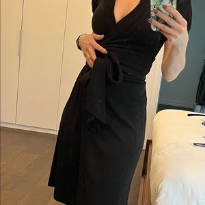 DVF wrap dress in black